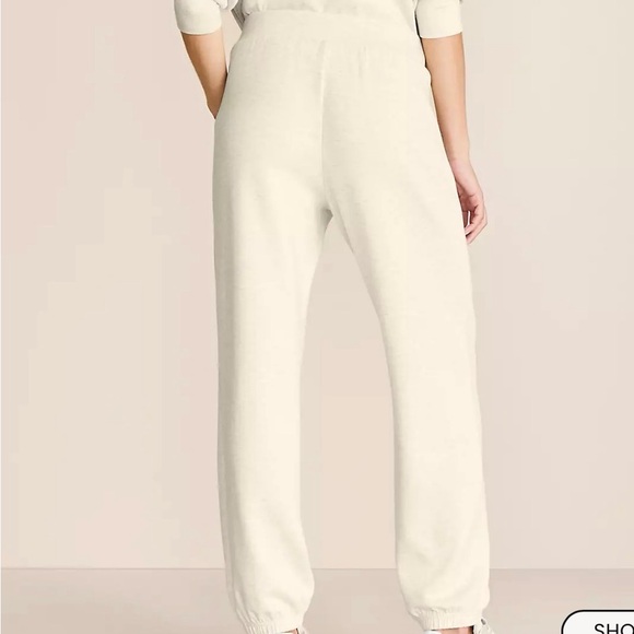 Loft, Lou & Grey scuba soft heathered oyster colored joggers, Small - Picture 3 of 3